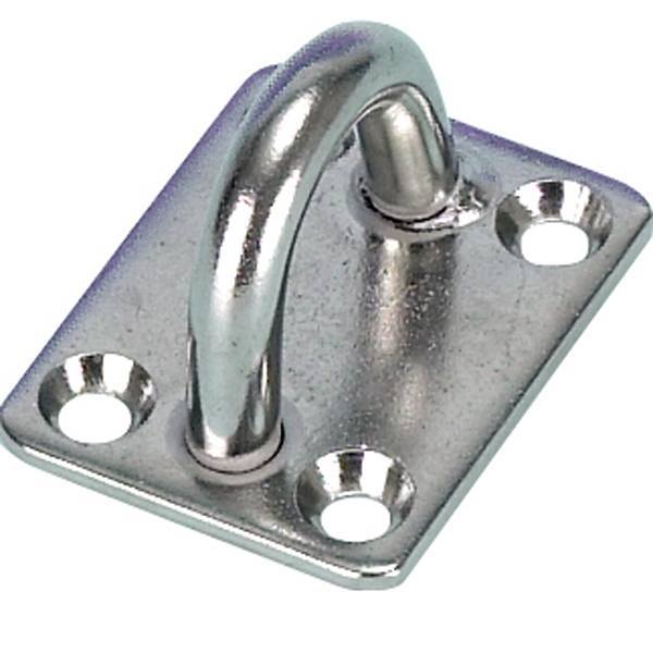 Monteringsplade med øje RF, 6 mm, AISI 304