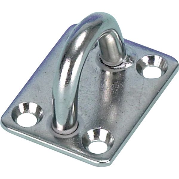 Monteringsplade med øje RF, 8mm, AISI 304