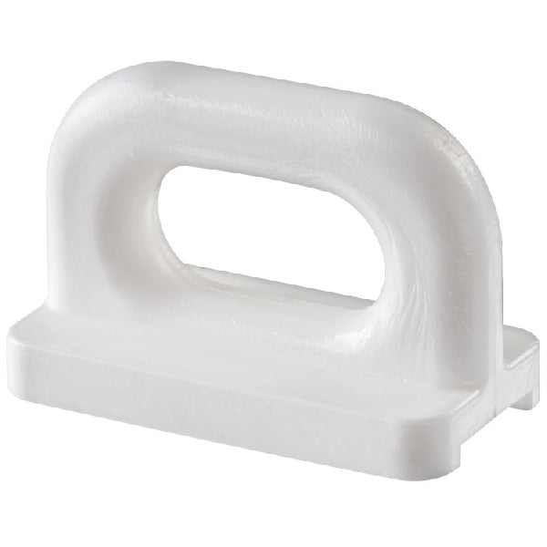 Sejlslæde lige, 16mm, Hvid nylon, Brudstyrke 400 kg