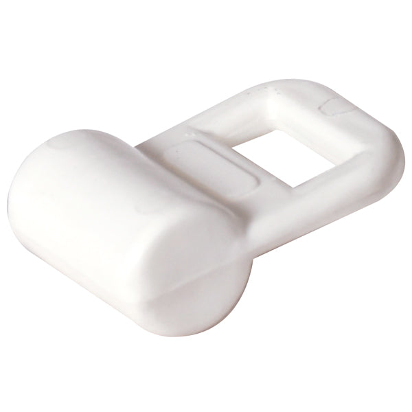 Sejlslæde nylon hvid Ø12mm, 22mm x 30mm