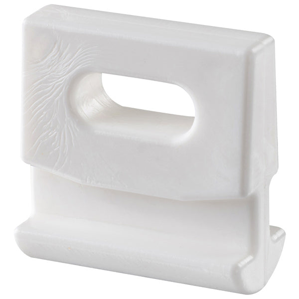 Sejlslæde med spor 14mm, Hvid nylon, A: 30 mm, B: 28 mm, C: 14 mm, D: 4,5 mm