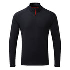 Gill UV langærmet T-shirt i navy, set forfra med lynlås