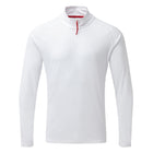 Gill UV009 herre langærmet t-shirt i hvid, set forfra.