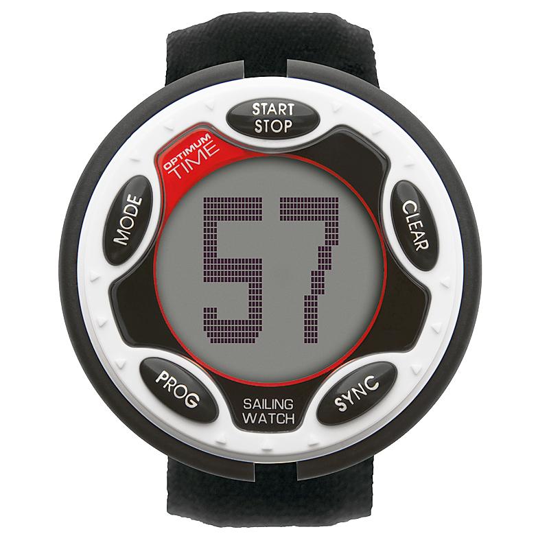 Optimumtime, OS1450R Sejlerur Hvid med Jumbo Cifre, Vandtæt 5 ATM, Stødsikkert
