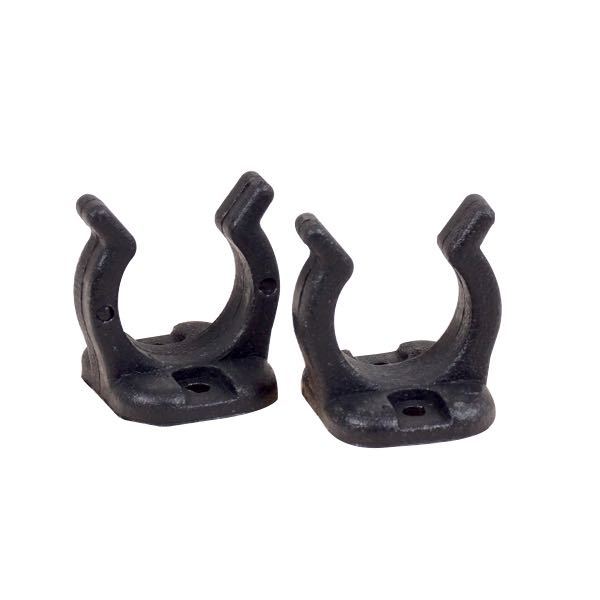 Nylonclips 19mm, 2 stk, Sort, Nylon