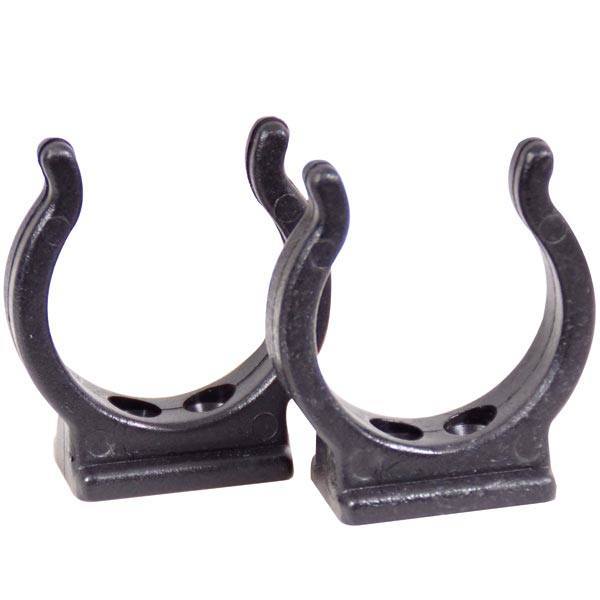 Nylonclips 25mm, 2 stk, Sort, Nylon