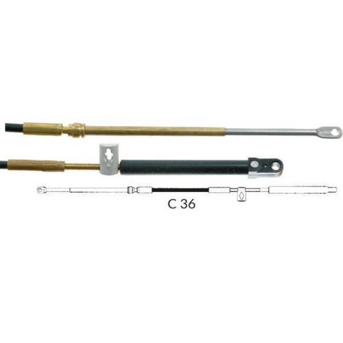 Ultraflex, Kontrolkabel C36 til Quicksilver Gen.2, 13 fod, 3,97 m, Slag: 87 mm