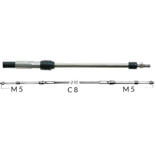 Ultraflex, Kontrolkabel C8, universel til indenbords, 31 fod, 9,45 m, slag 87 mm