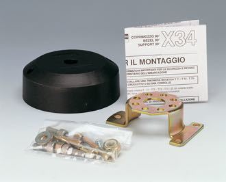 Ultraflex, Monteringsflange X34, Sort, 90°