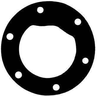 Pakning til pumpe, 6 hul, BUKH DV 10, F35