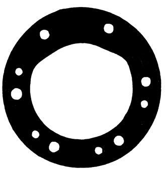 Pakning til pumpe 10 hul, YANMAR 1 - 2 - 3, GM & 1 YS, 104211 - 42090 SALT