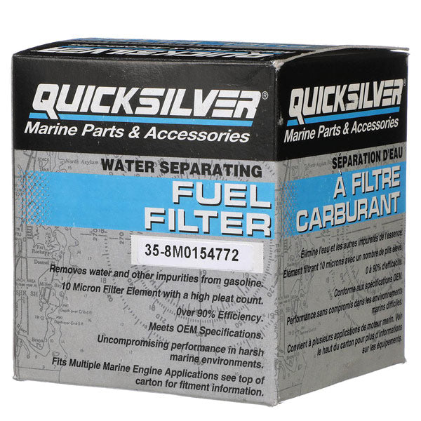 Quicksilver, Brændstoffilter, vandsep, 8M0154772, Til Johnson/Evinrude 100-300 HK