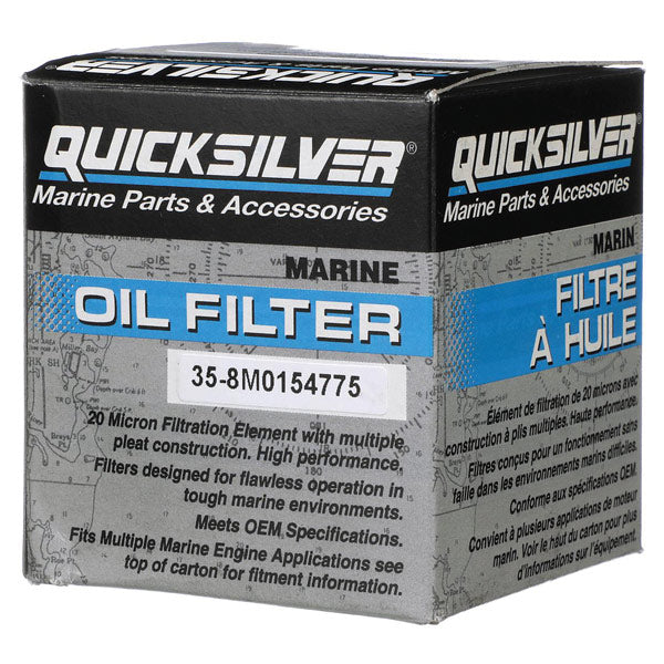 Quicksilver, Oliefilter, 8M0154775, Til Johnson/Evinrude, Suzuki, 25-70 hk, 1998-2005, 2006-2010, 2015+, 2010+