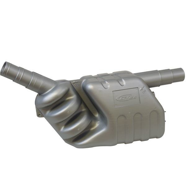 Lyddæmper/vandlås, plast, 40-45-50 mm, 7 liter, 150 mm dybde, 220 mm højde, 485 mm længde