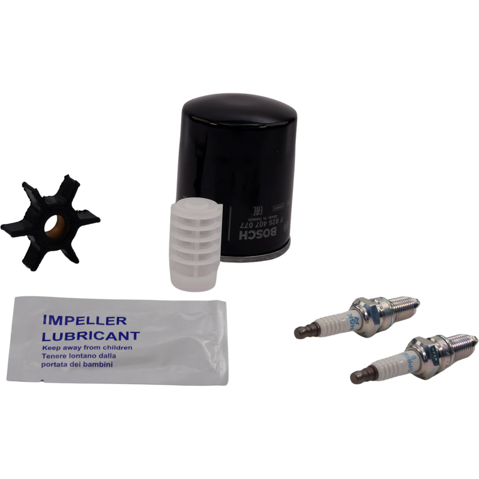 SeaTec, Yamaha Servicekit F15C/F20B (2007+) - Oliefilter, Brændstoffilter, Tændrør, Impeller