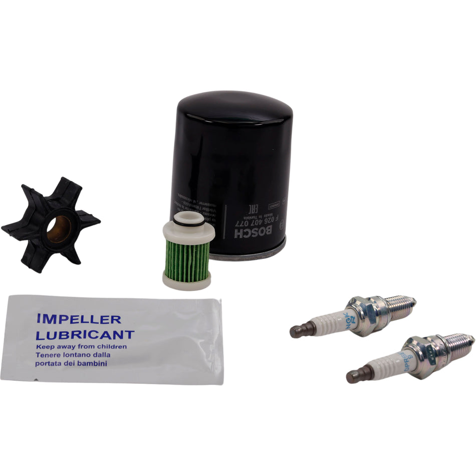 SeaTec, Yamaha Servicekit F25G (2017+) - Oliefilter, Brændstoffilter, Tændrør, Impeller