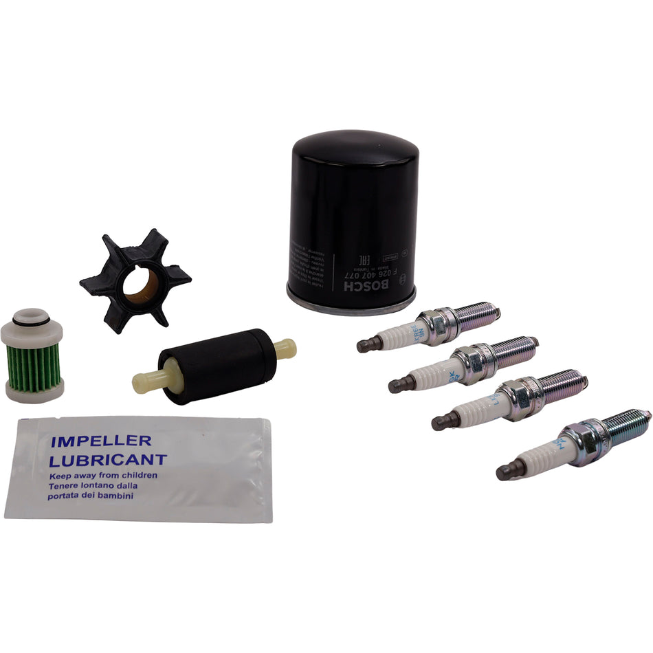 SeaTec, Yamaha Servicekit F80D/F100F (2017+) - Oliefilter, Brændstoffilter, Tændrør, Impeller