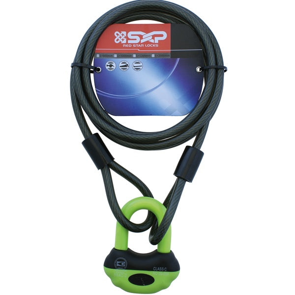 Låsepakke, lås & 3m wire klasse 3, Ø 10,0 mm