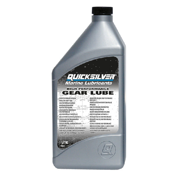 Quicksilver HP gear lube 1L SAE90 flasken med dyse til påføring