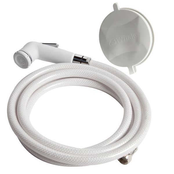Whale, Håndbruser Swin’n rinse, 2,6 m slange, Hvid
