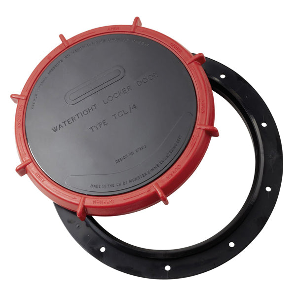 Whale, Inspektionsluge TCL4, Sort, Ø228 mm, Polycarbonat, Åbningsmål 179 mm