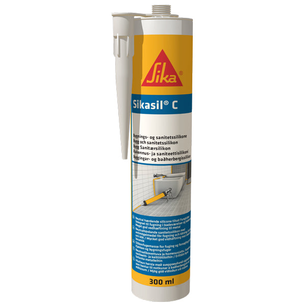Sika, Sikasil C Silikone Hvid, 300ml