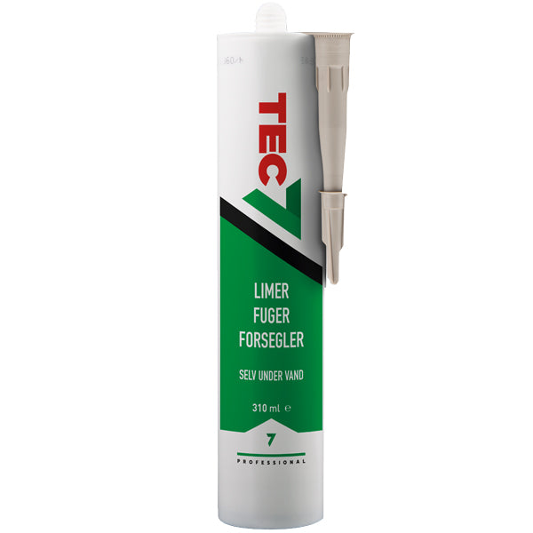 Tec7, Universal lim, fuge og forsegler, 310ml beige, Levnedsmiddelgodkendt
