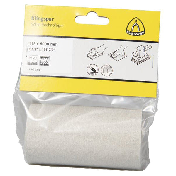 Klingspor Sliberulle PS33 P120 11,5 cm x 5 meter