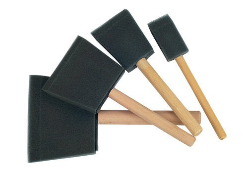 Skumpensel, 100mm - Kileformet Skumgummi, Velegnet til Maling, Lim og Lak