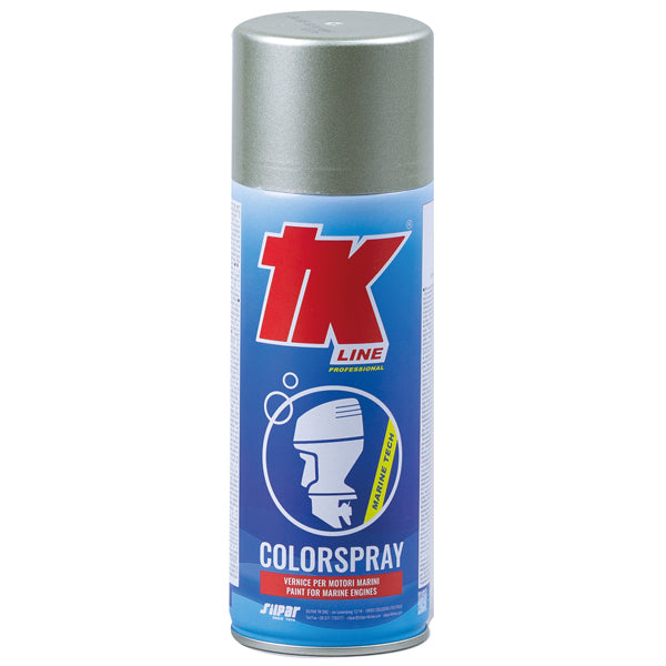 Detalje af TK Line spraymaling, etiketten med produktinformation