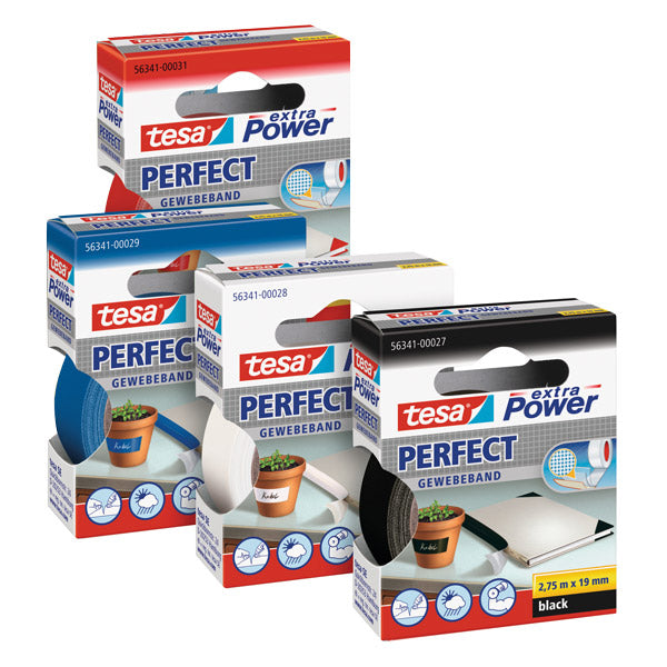 Lærredstape, 19 mm, Sort, 2,75 m