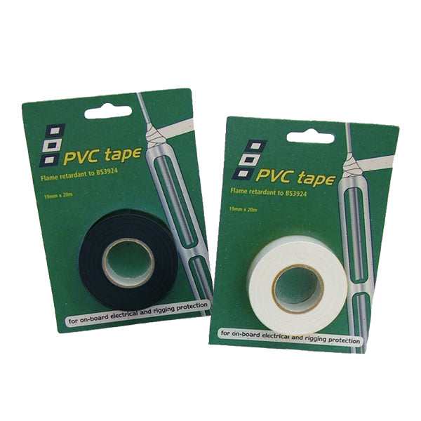 PSP, PVC Isoleringstape 19mm, Hvid, 20m, Flammehæmmende, BS3924