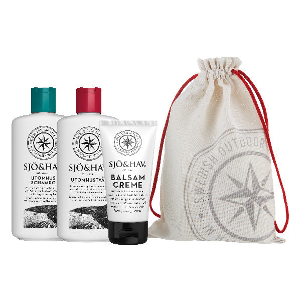 Sjö&Hav, Sommer-kit 3 med Saltvandssæbe, Saltvandsshampoo og Leave-in Balsam Creme, SH1006+SH1003+SH1004