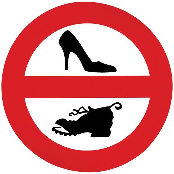 Klistermærke - Ingen Fodtøj