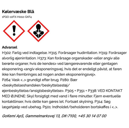 1852, Kølervæske Blå koncentrat 5L