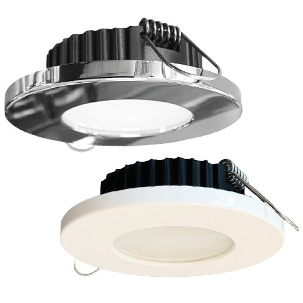 Casolux, Rikke Spot Dæmpbar 10-32V, Hvid Plast, IP65, 3000K, 1,5W, 70 Lumen, 72mm