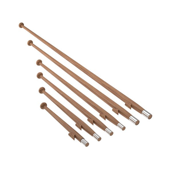 Roca, Teak flagspil med rustfri bøsning Ø25mm, 121cm