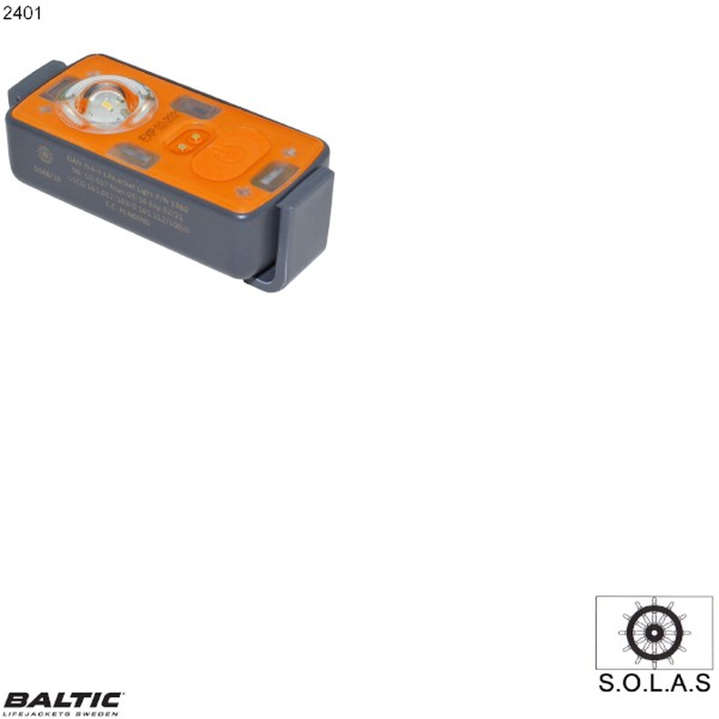 BALTIC, Nødlys SOLAS auto Hvidt 2401, W4-A